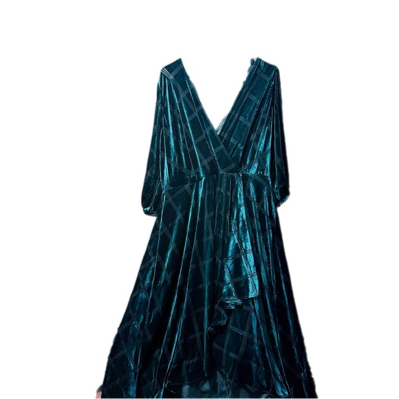 Calvin Klein Velvet Wrap Around Dress Size 16 - Picture 1 of 5